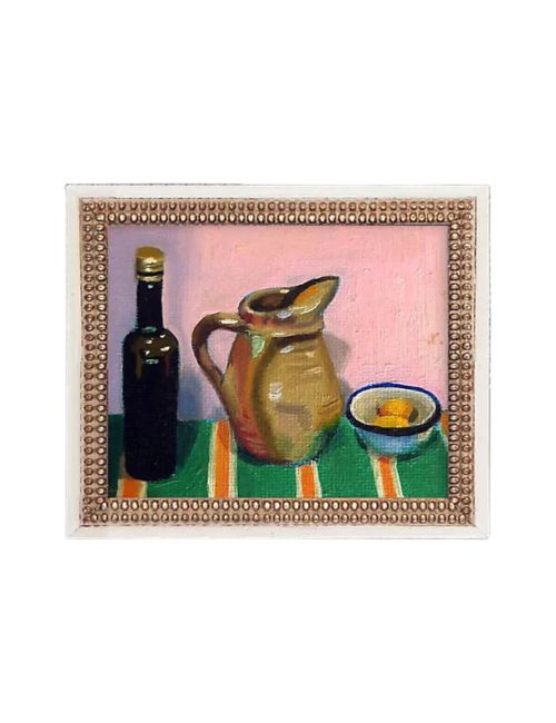 Still Life with Pink and Green Wall Art