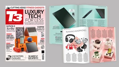 The cover of T3 343, featuring the coverline 'Luxury tech for less'.