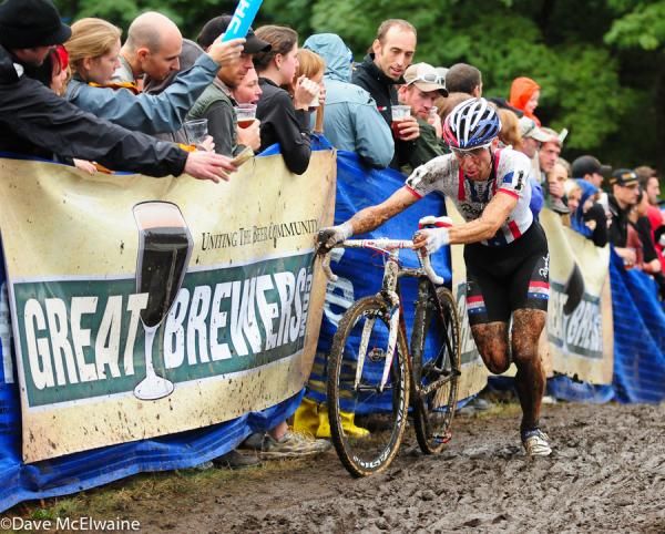 Jeremy Powers (Rapha Focus) kept losing ground to Trebon