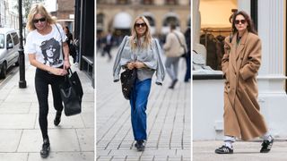 Kate Moss, Sienna Miller and Katie Holmes wearing adidas Samba trainers