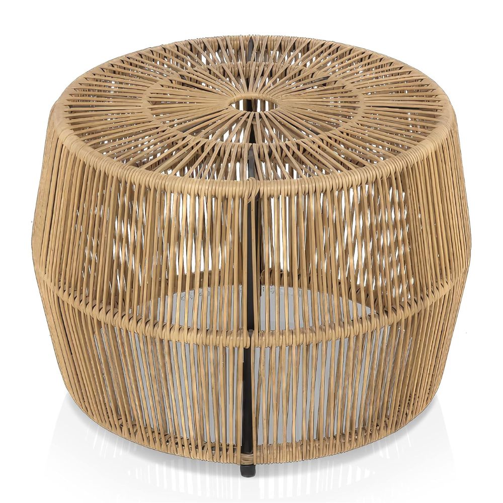 Muse & Lounge Co. Ysar Boho Rattan Outdoor Coffee Table