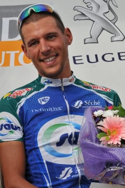 Stage one winner St&eacute;phane Poulhies (Saur - Sojasun)