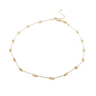 Oliver Bonas Fern Bar & Loop Link Chain Necklace