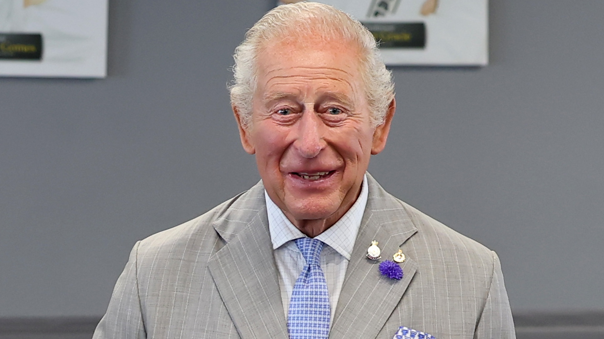 King Charles III smiles after receiving a white belt during a visit to charity REORG at the Roger Gracie Brazilian Jiu Jitsu Academy on June 24, 2026