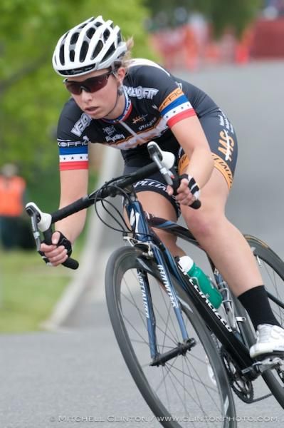 Kendall Ryan en route to victory in the women's race.