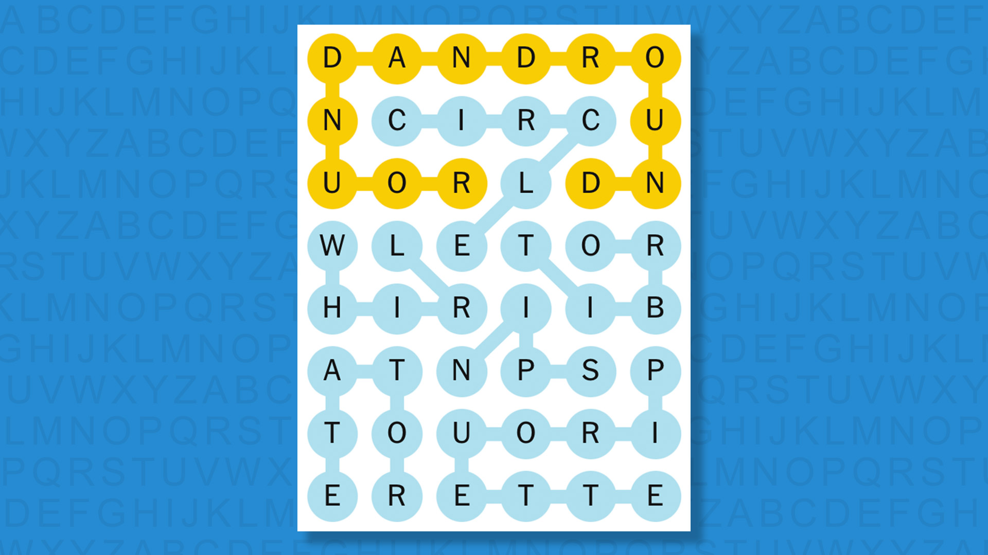 NYT Strands answers for game 668 on a blue background