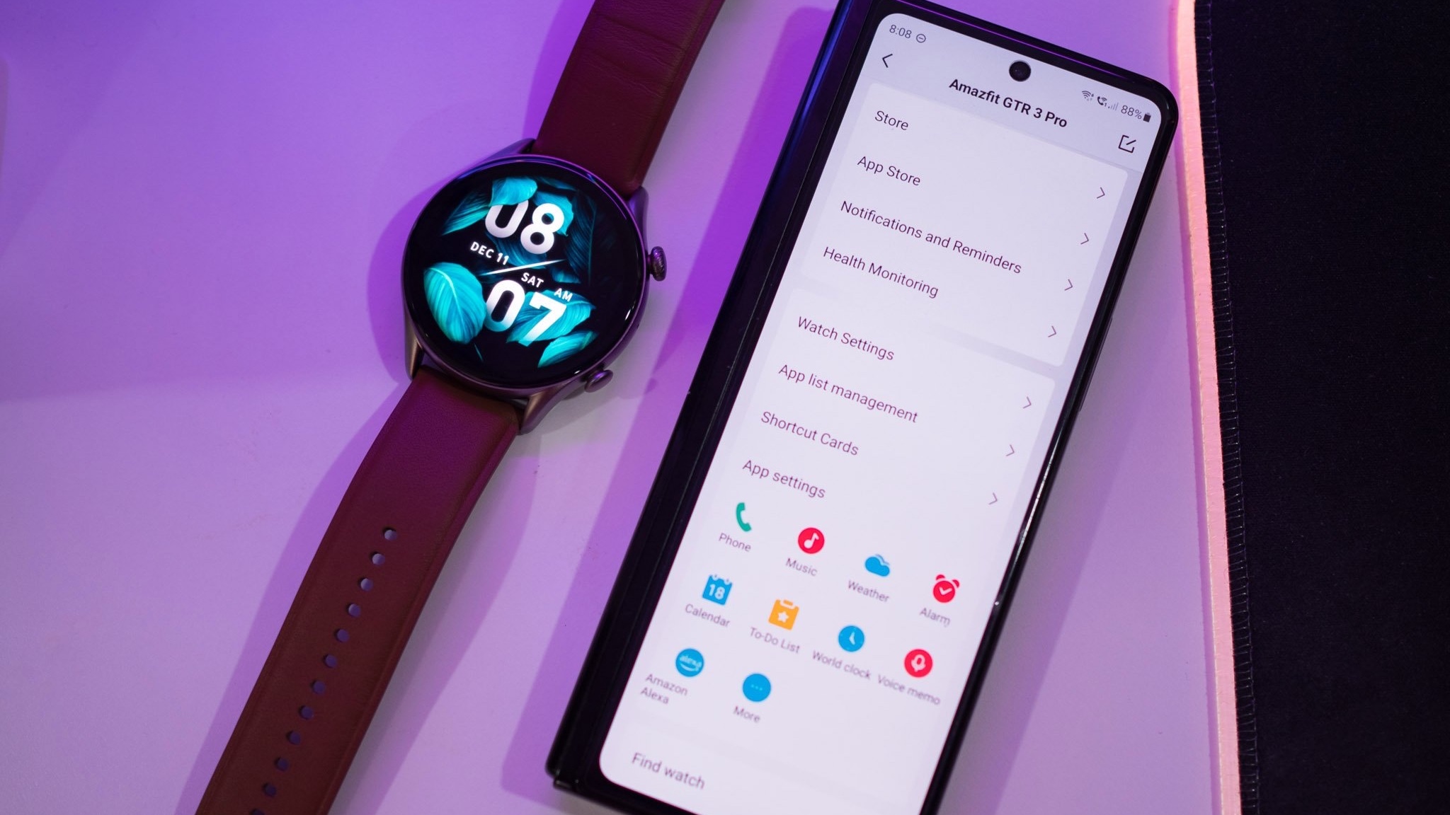 Amazfit GTR 3 Pro with Galaxy Z Fold 3