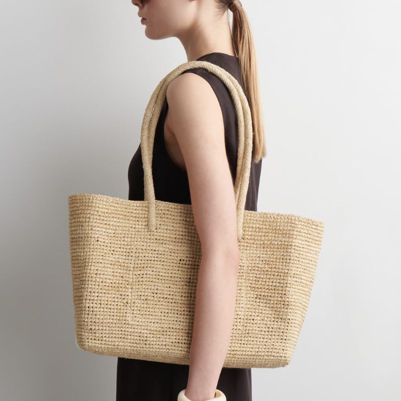 Image of raffia tote bag