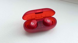 Beats Solo Buds in Transparent Red