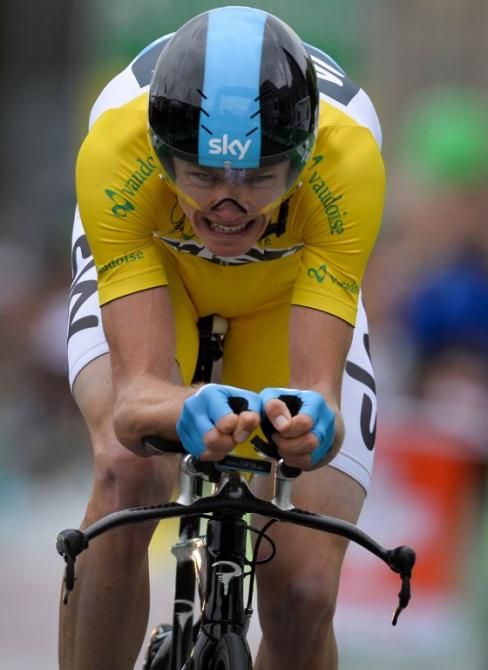 Chris Froome (Sky) defended his overall lead in the final time trial.