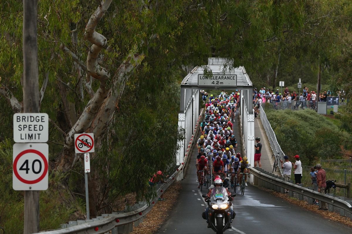 It's tight squeeze through the bridge