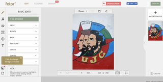 Fotor Online offers a range of basic photo editing tools