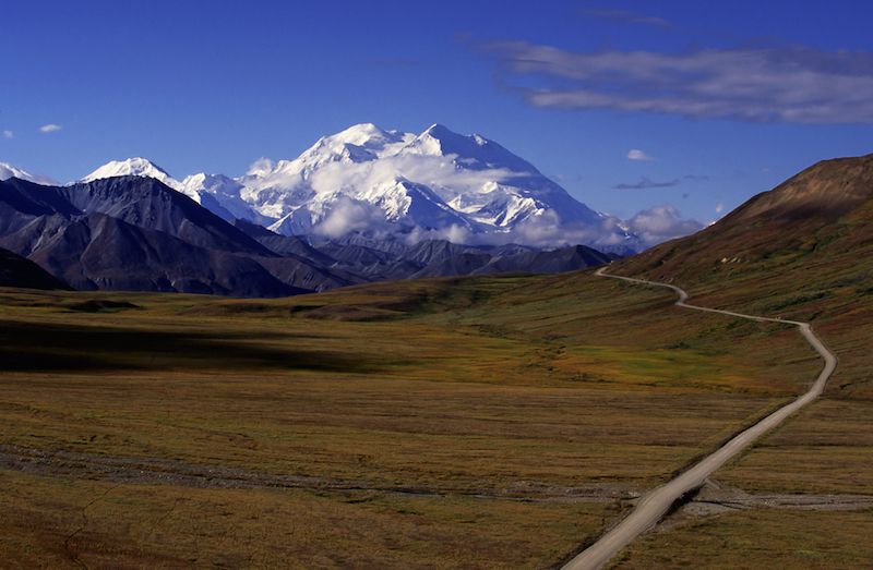 Mount McKinley Looms over Denali National Park in Alaska.