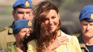 Kate Middleton looking windswept