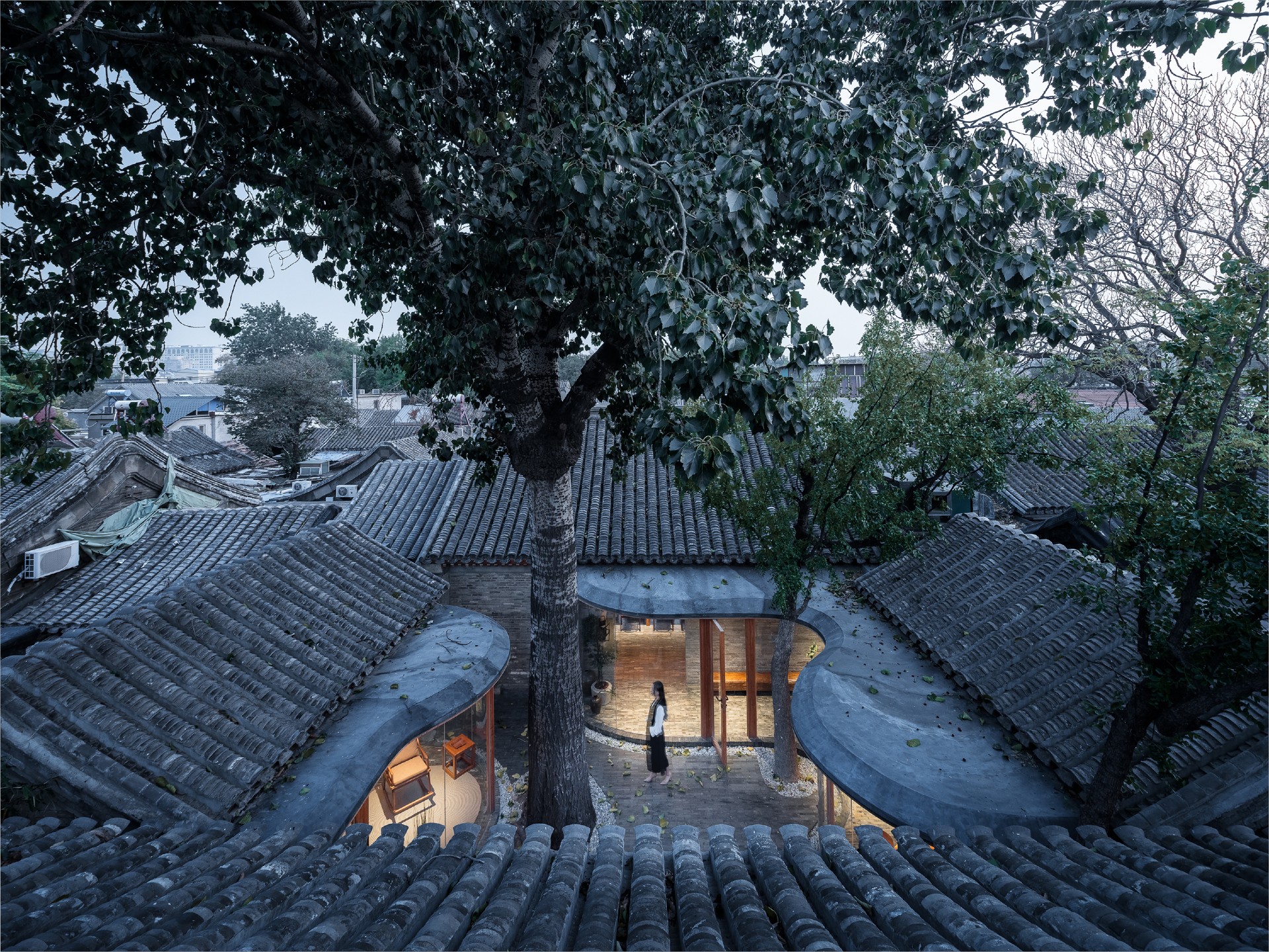 Qishe courtyard aerial
