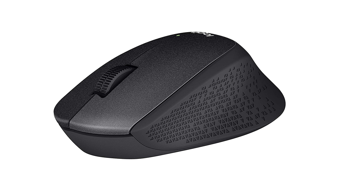 Logitech M330 Silent Plus against a white background