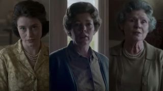 Claire Foy, Olivia Colman, and Imelda Staunton in The Crown