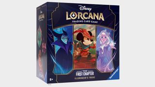 Disney Lorcana Illumineer's Trove box on a plain background