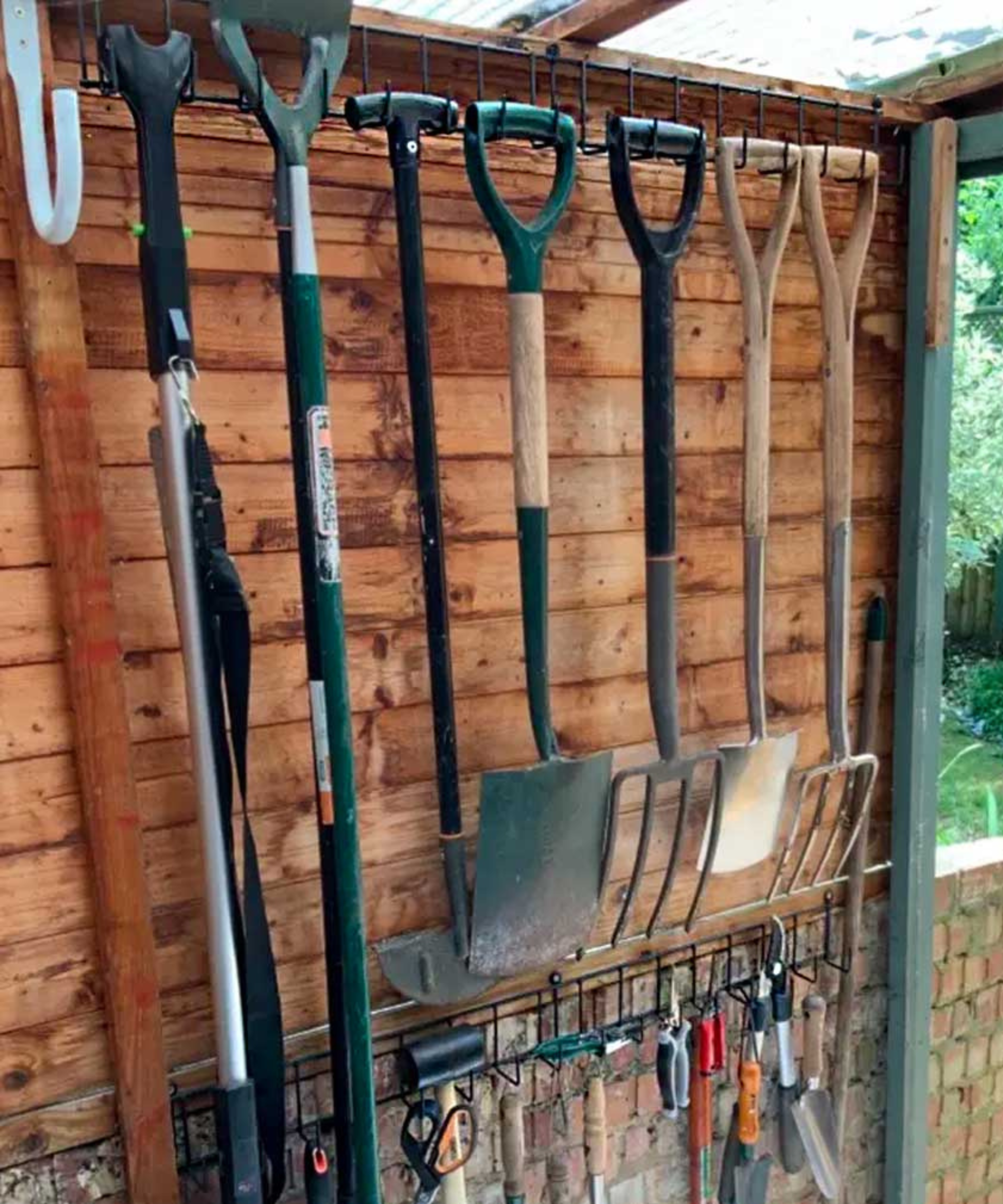 Tools on rack