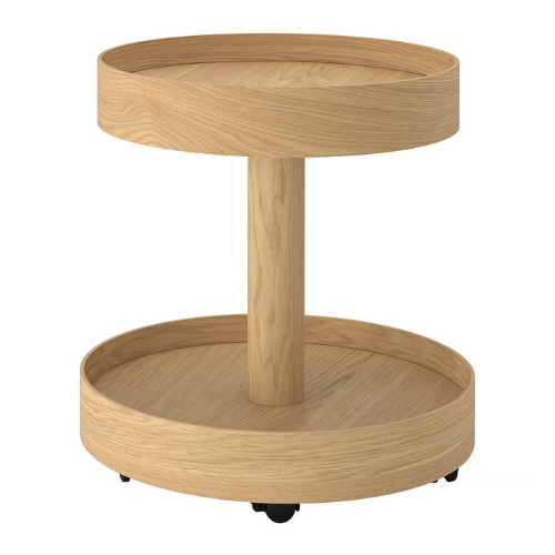 IKEA, Stockholm 2025 Side Table on Castors - Oak Veneer