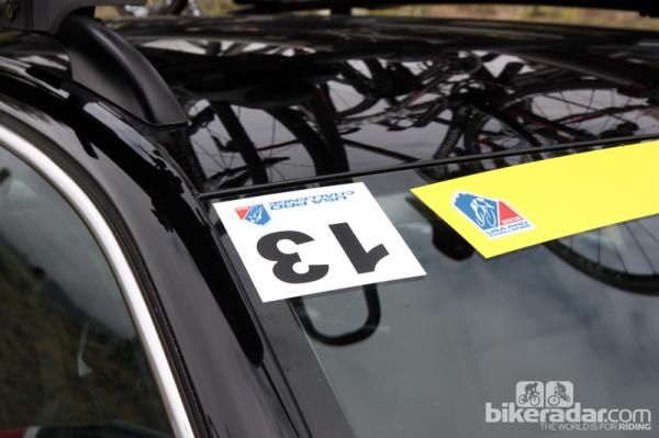 Bissell Cycling wasn't taking chances with their unlucky team car number.