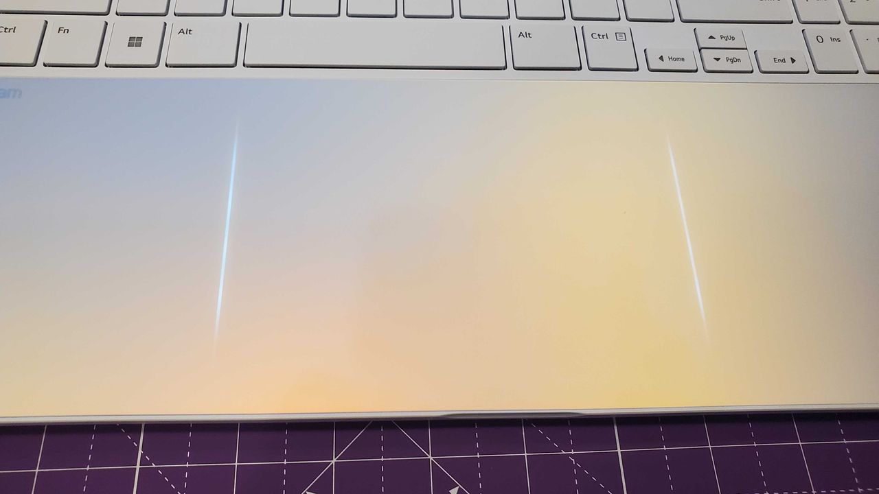 closeup of white touchpad