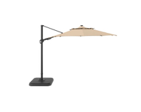 allen + roth  11-ft Tan Solar Powered Crank Offset Patio Umbrella with Base | $448