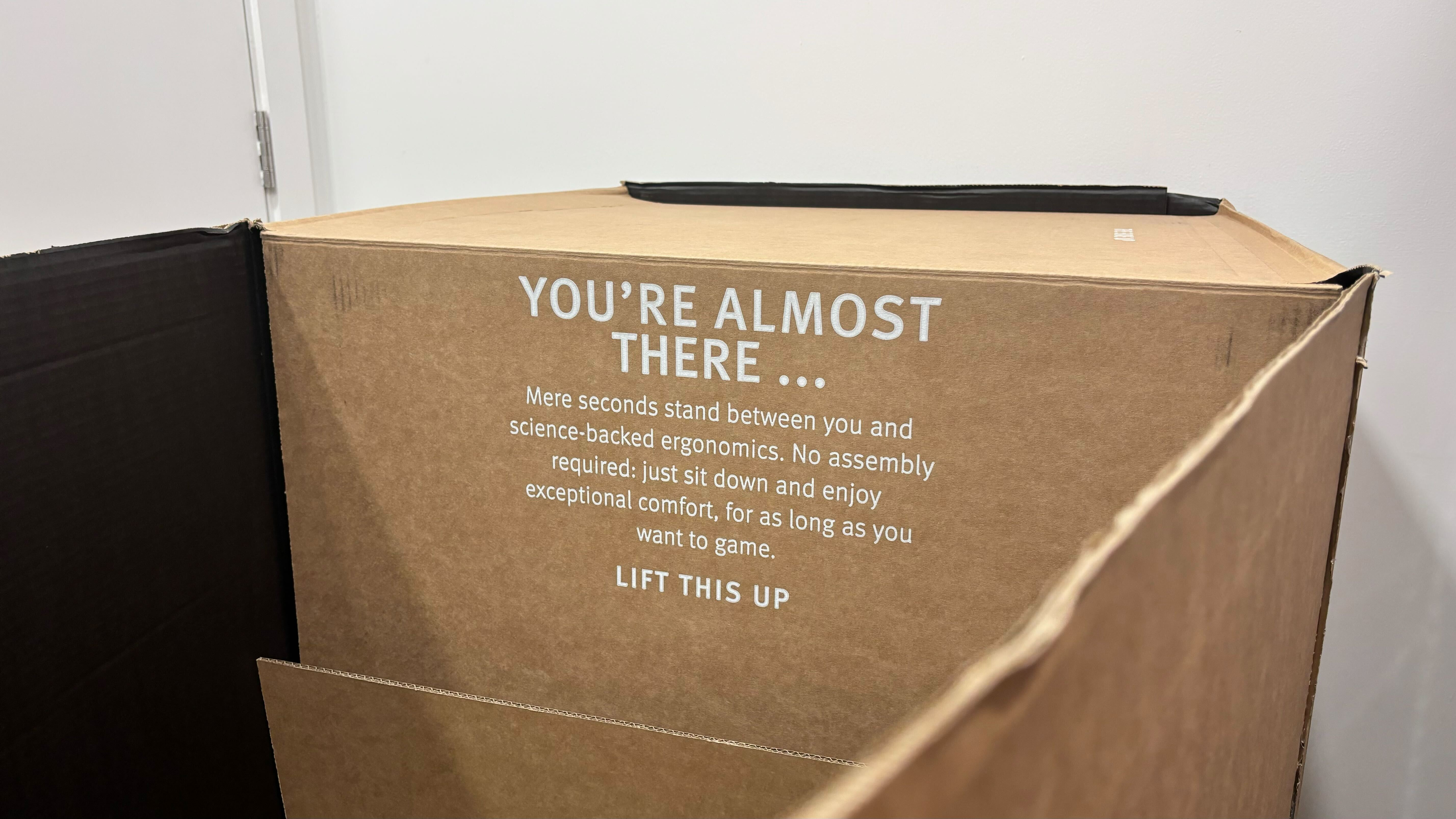 The cardboard box of the Herman Miller Sayl Gaming Chair.