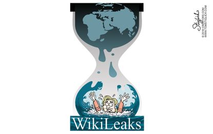 Political cartoon U.S. Hillary Clinton Wikileaks