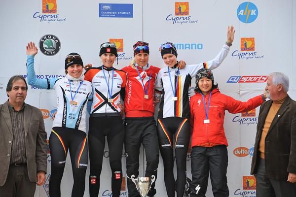 Elite women's GC podium