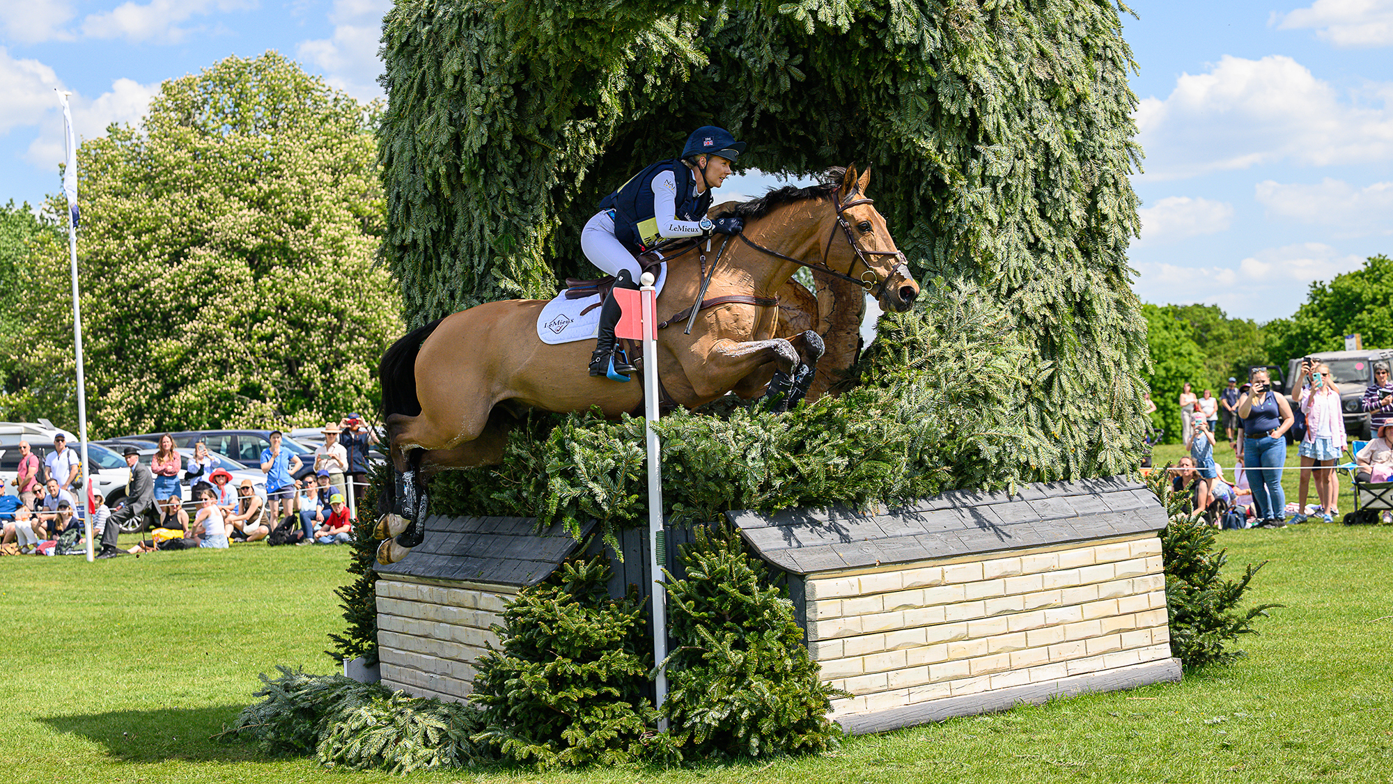 Yasmin Ingham and Rehy DJ on the Badminton cross-country