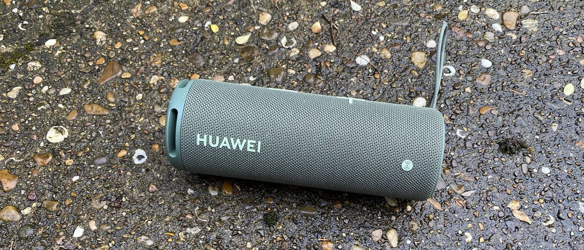 the huawei sound joy bluetooth speaker in olive green