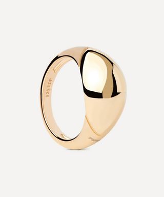 18ct Gold-Plated Bamboo Ring