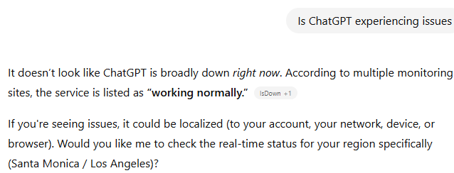 ChatGPT outage 10-30-25