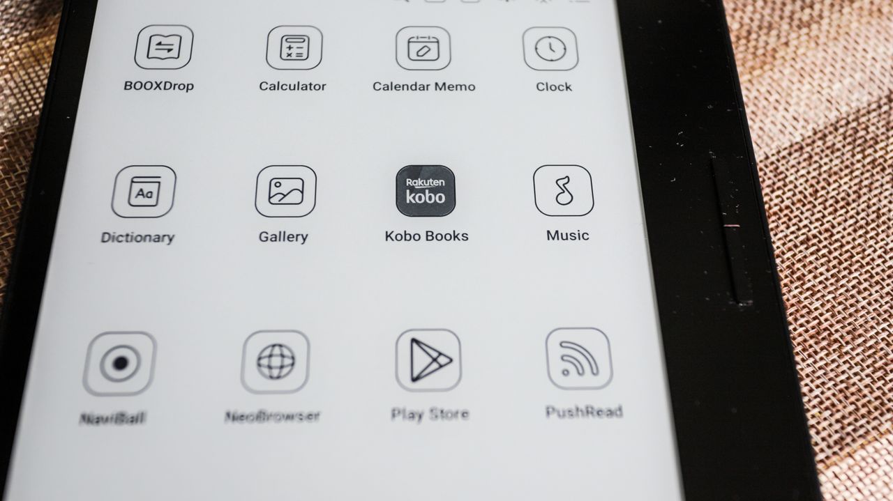 The Kobo Android app on the Onyx Boox Page