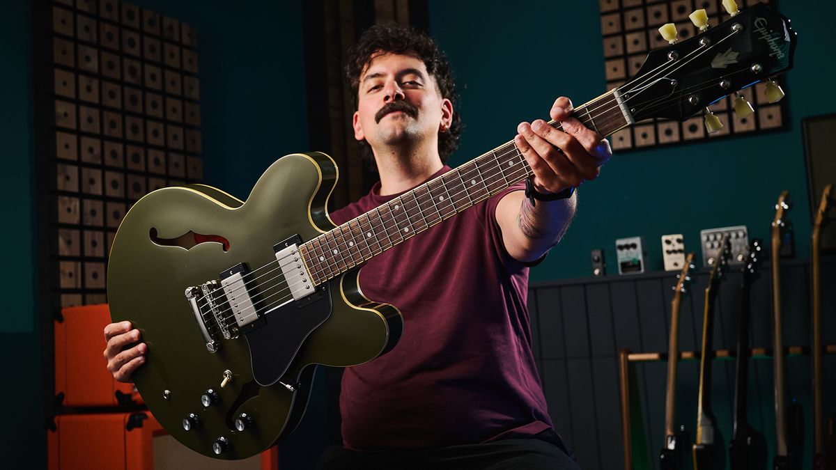Matt holding the Epiphone ES-335
