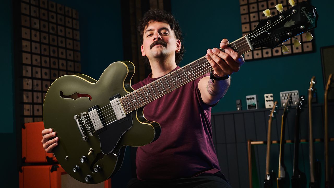 Matt holding the Epiphone ES-335