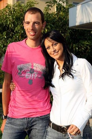 Alessandro Ballan with wife Daniela