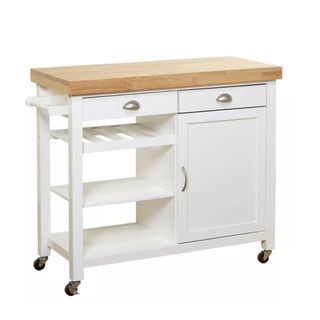 A large kitchen cart