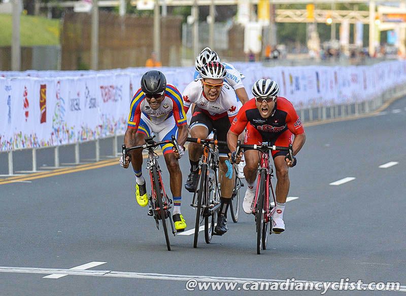 4 up sprint for the line for the medals