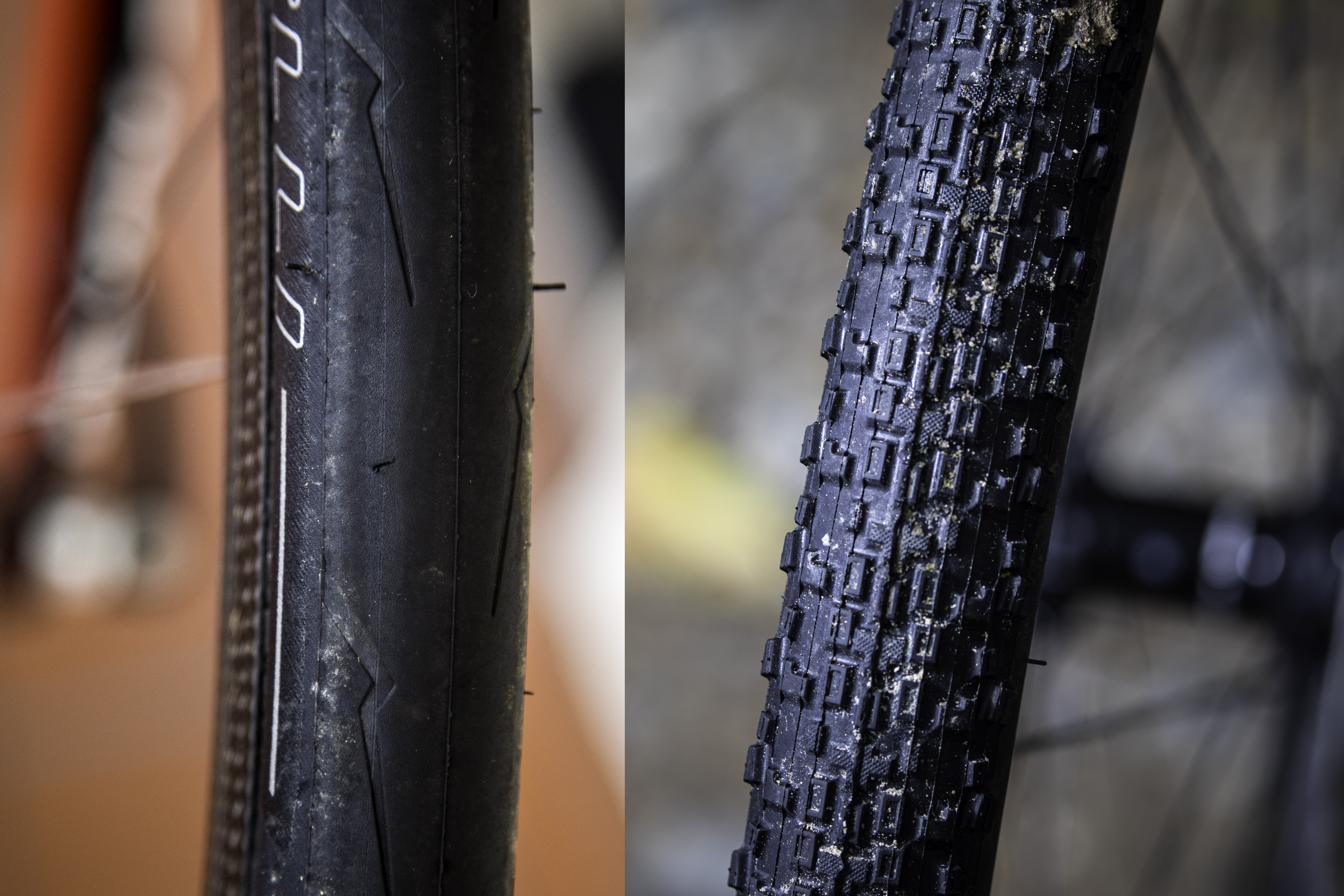 Road bike vs gravel bike: tyre choice