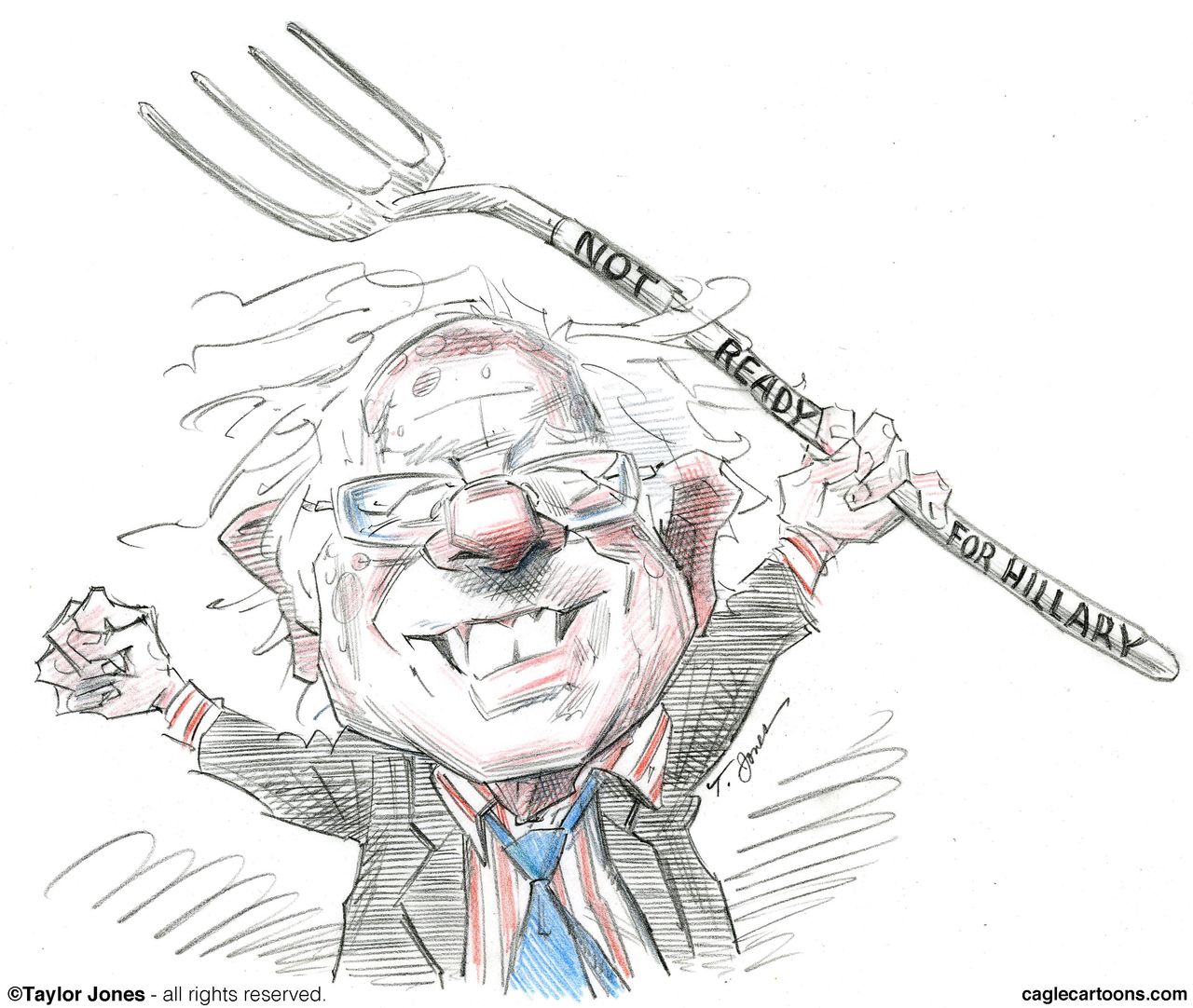 Political cartoon U.S. Bernie Sanders 2016