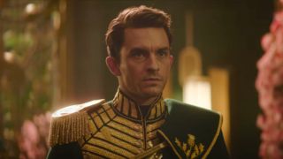 Jonathan Bailey as Fiyero in Wicked: For Good.