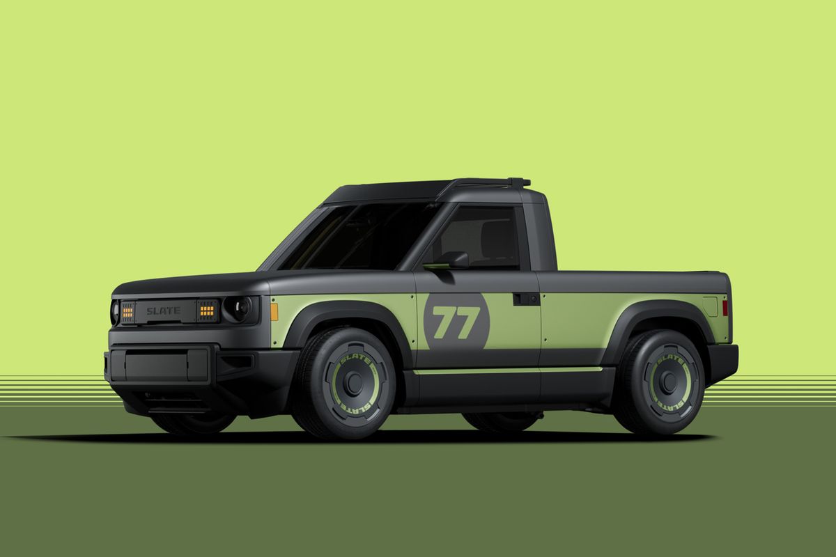 A Slate Truck with a colourful wrap
