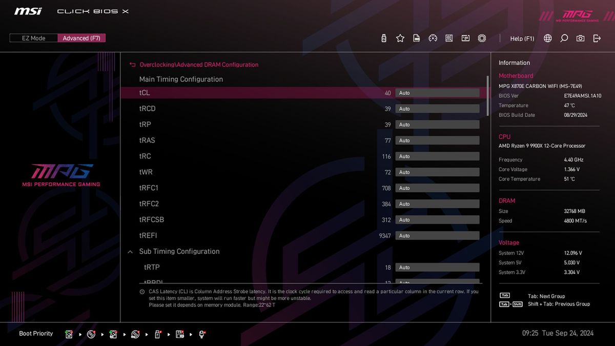 MSI X870E Carbon WIFI