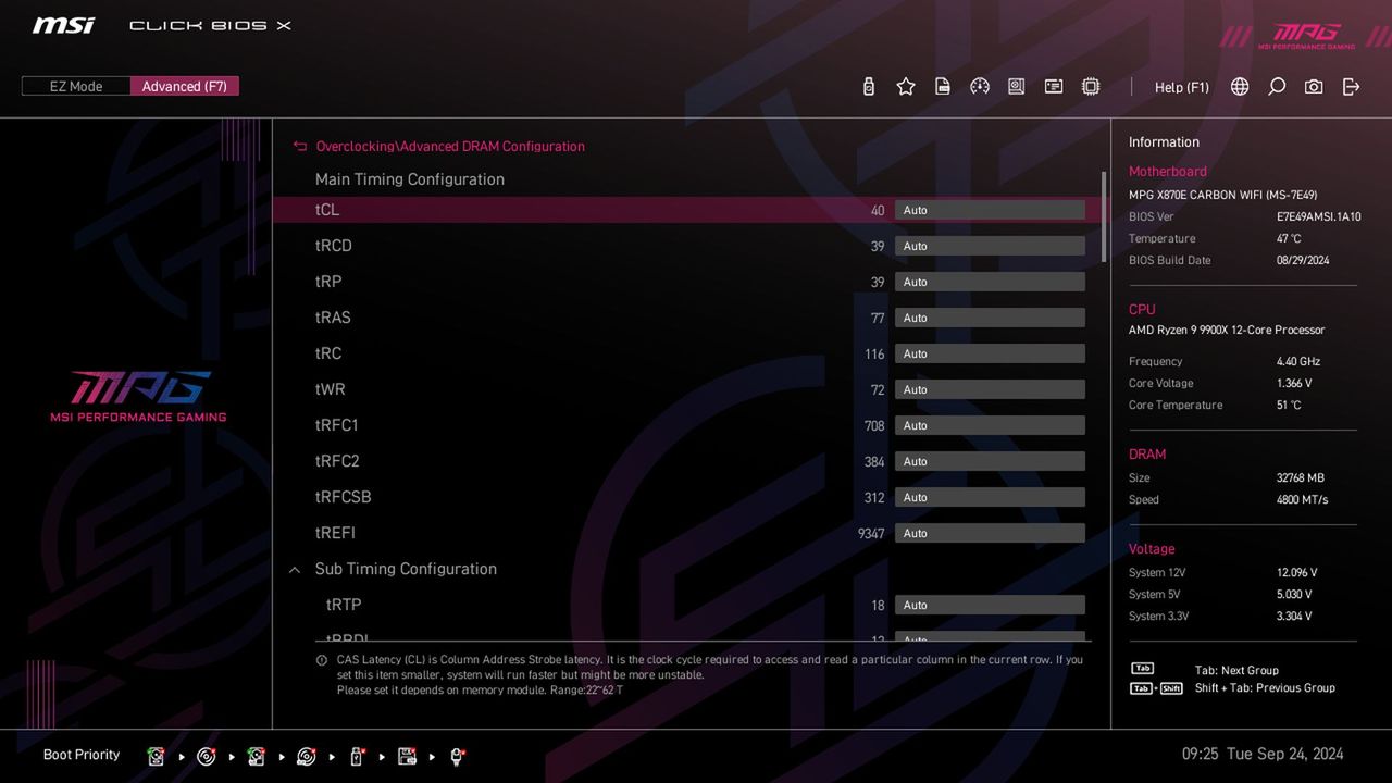 MSI X870E Carbon WIFI