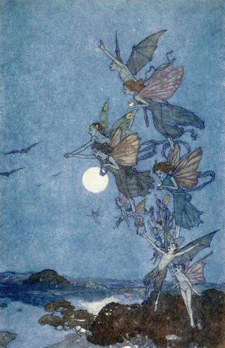 'Elves and Fairies,' an illustration for 'The Tempest,' by Edmund Dulac (1882-1953)