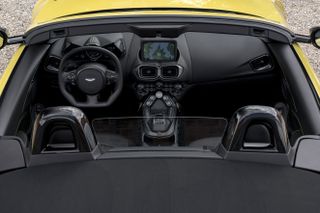 Aston Martin Vantage Roadster interior in Yellow Tang