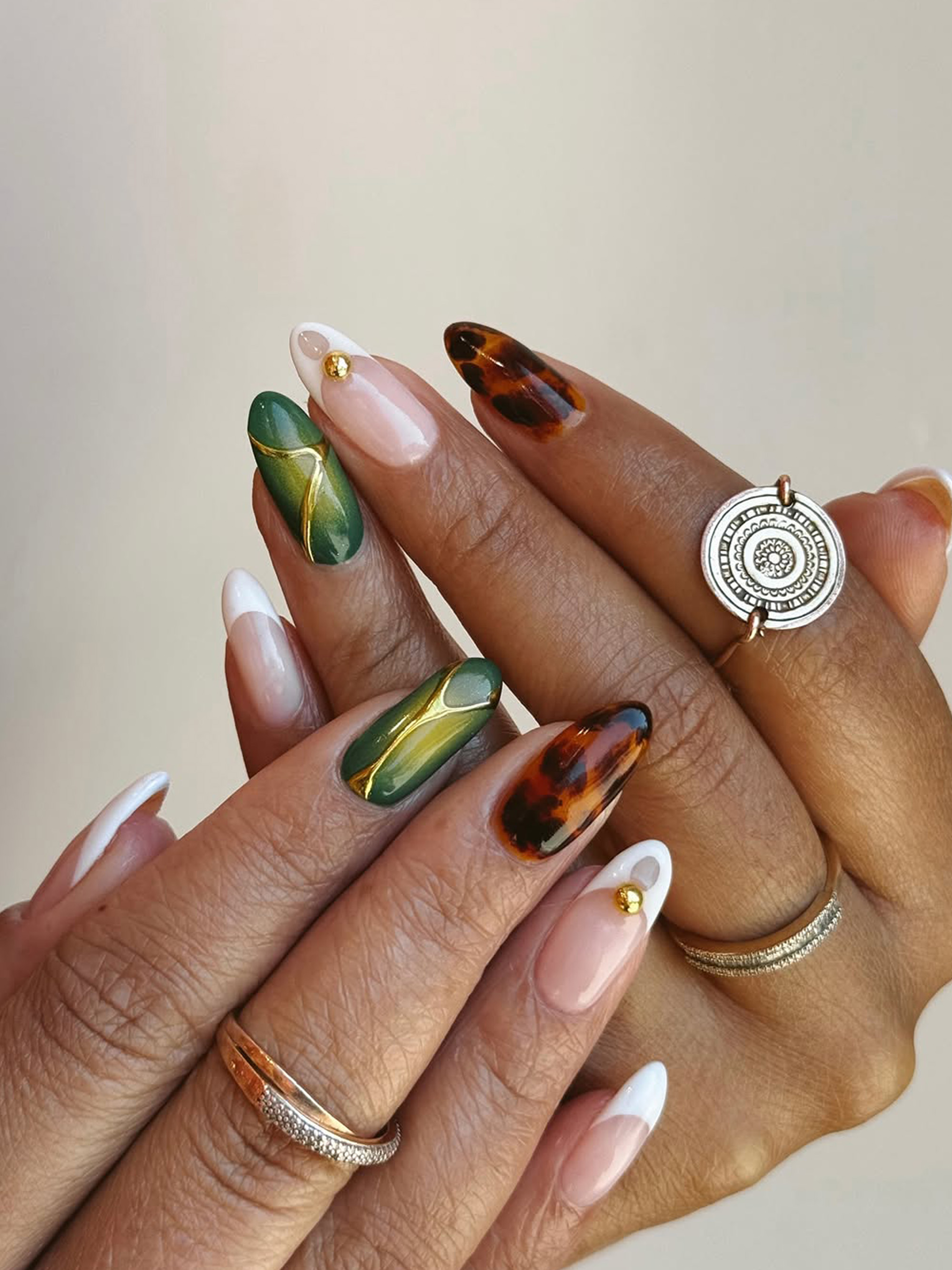 An eclectic manicure by Queenie Nugyen