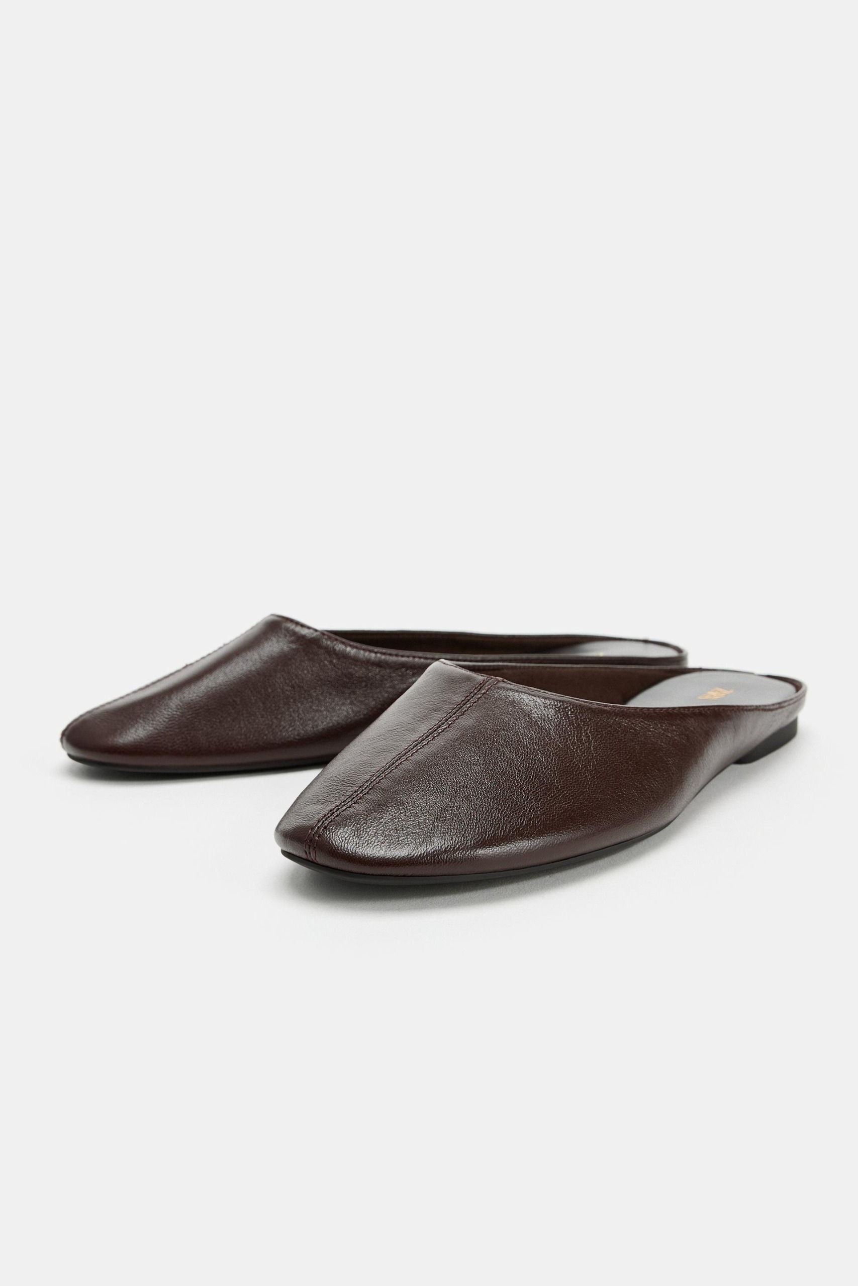 ZARA, Leather Slingback Shoes